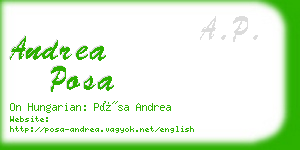 andrea posa business card